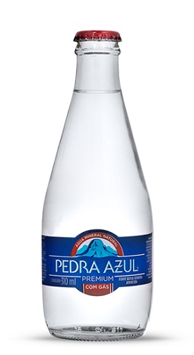 ÁGUA MINERAL PEDRA AZUL COM GAS  300ML VIDRO