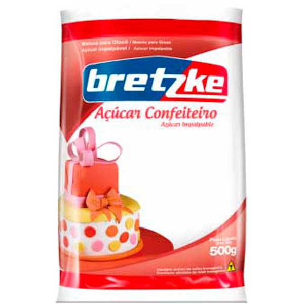 AÇÚCAR CONFEITEIRO IMPALPAVEL 500G BRETZKE 