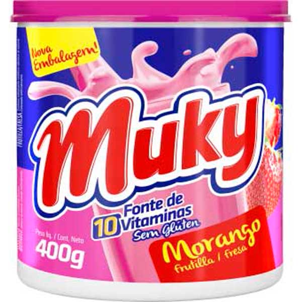 BEBIDA LACTEA PÓ MUKY POTE 400G MORANGO