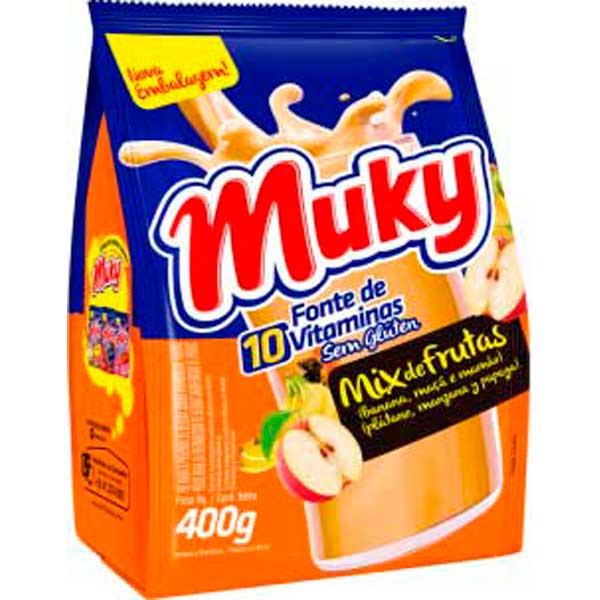 BEBIDA LACTEA PÓ MUKY PACOTE 400G MIX FRUTA