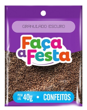 FAÇA A FESTA CONFEITO  40G GRANULADO ESCURO 