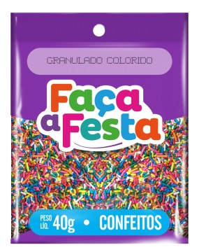 FAÇA A FESTA CONFEITO  40G GRANULADO COLORIDO