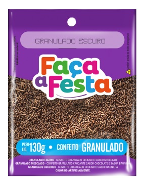 FAÇA A FESTA CONFEITO 130G GRANULADO ESCURO