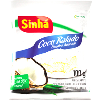 COCO RALADO SINHA 100G UMIDO E ADOCADO