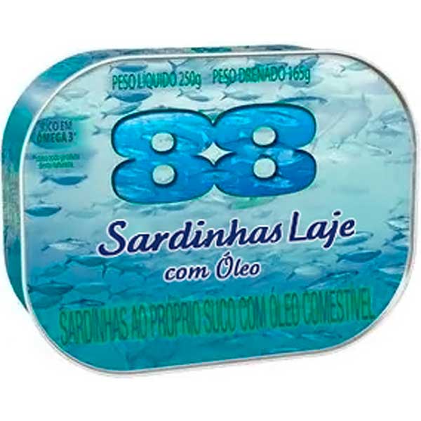 SARDINHA 88 LAJE 250G OLEO 