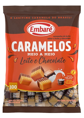 CARAMELO EMBARE TRADICIONAL 660G LEITE/CHOCOLATE