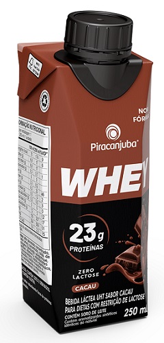 WHEY PROTEINA 23G PROT 250ML ZERO LACTOSE CACAU 