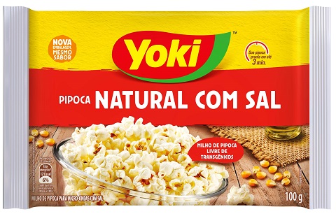 PIPOCA DE MICROONDAS YOKI 100G NATURAL COM SAL