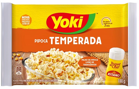 PIPOCA DE MICROONDAS YOKI 100G TEMPERADA TOQUE DE CHEF