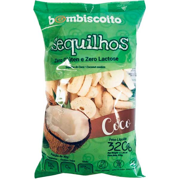 BISCOITO BOMBISCOITO SEQUILHOS 320G COCO 