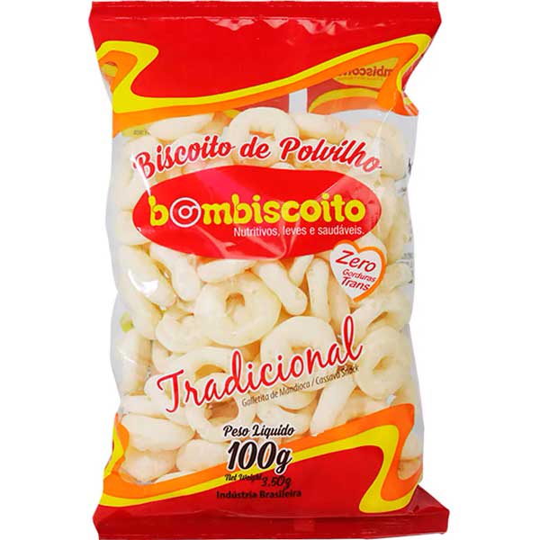 BISCOITO BOMBISCOITO POLVILHO 100G TRADICIONAL