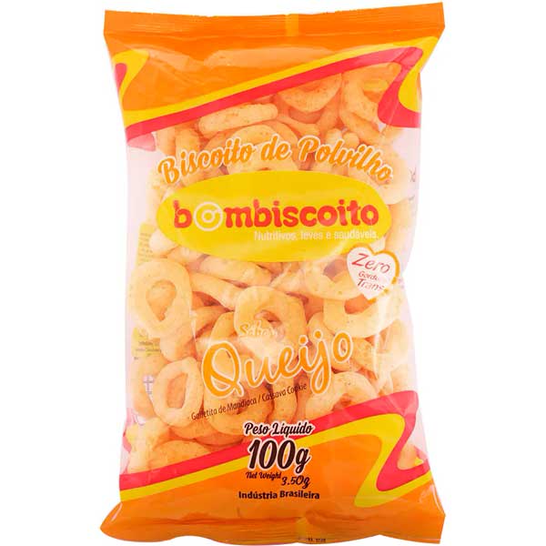 BISCOITO BOMBISCOITO POLVILHO 100G QUEIJO