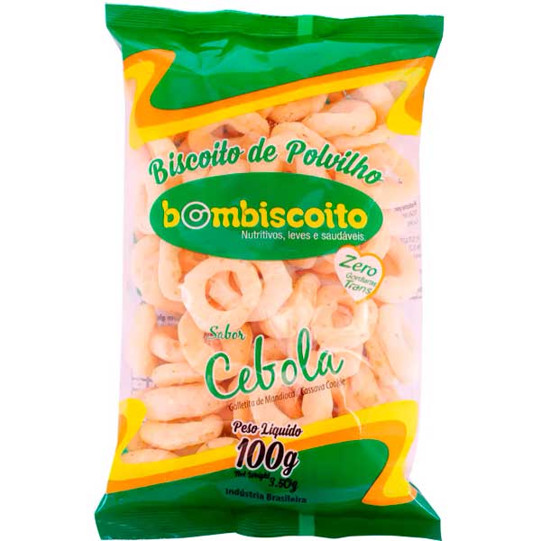 BISCOITO BOMBISCOITO POLVILHO 100G CEBOLA 