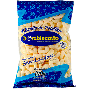 BISCOITO BOMBISCOITO POLVILHO 100G SEM LACTOSE 