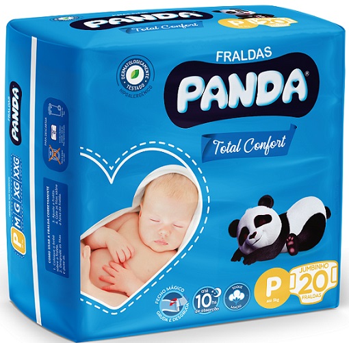 FRALDA PANDA TOTAL CONFORT ECONOMIC P 20UN