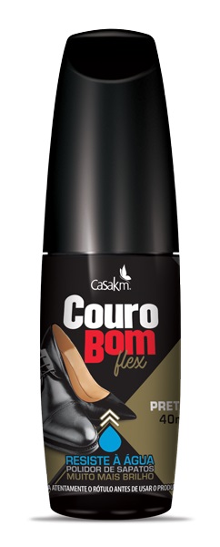 COURO BOM LIQUIDO 40ML FLEX PRETO