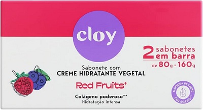 SABONETE CLOY BEAUTY BAR 2X80G RED FRUITS