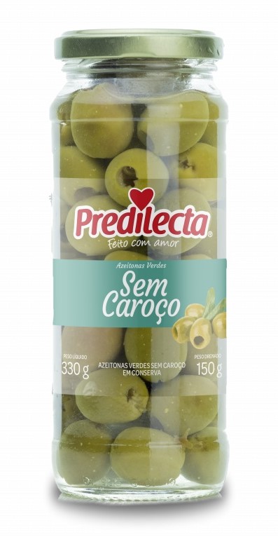 AZEITONA VERDE VIDRO PREDILECTA SEM CAROÇO 150G