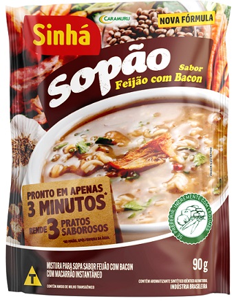 SOPA EM PO SINHA SOPAO 90G FEIJAO COM BACON