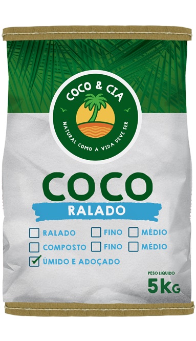 COCO RALADO 5KG COCO&CIA UMIDO E ADOCADO COCO RALADO 5KG COCO&CIA UMIDO E ADOCADO