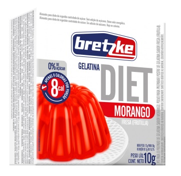 GELATINA DIET BRETZKE 10G MORANGO 