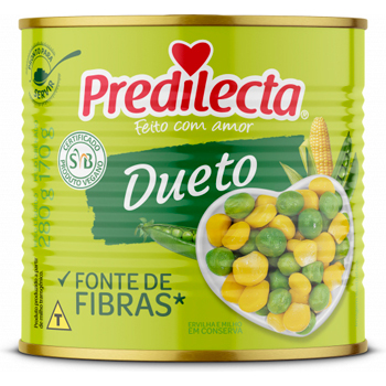 DUETO LATA 170G MILHO/ERVILHA PREDILECTA 