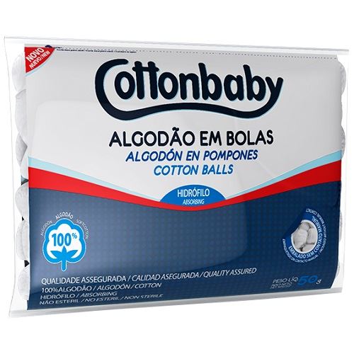 ALGODAO COTTONBABY PCT 50G BOLA BRANCO