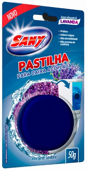 PASTILHA SANITARIA CX ACOPLAD SANY 50G LAVANDA