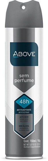 DESODORANTE AEROSOL ABOVE 150ML SEM PERFUME