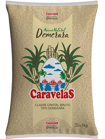 AÇÚCAR DEMERARA CARAVELAS 1KG