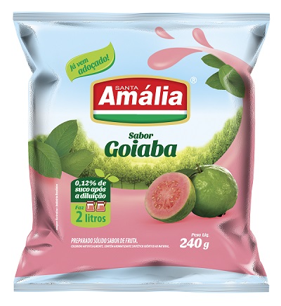 REFRESCO EM PO SANTA AMALIA 240G GOIABA