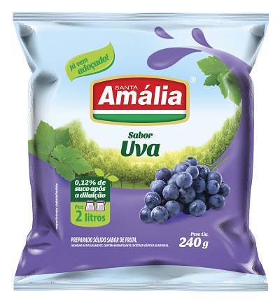 REFRESCO EM PO SANTA AMALIA 240G UVA 