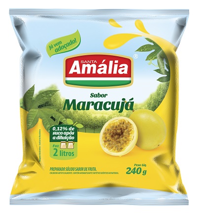 REFRESCO EM PO SANTA AMALIA 240G MARACUJA