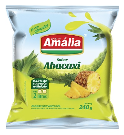 REFRESCO EM PO SANTA AMALIA 240G ABACAXI 