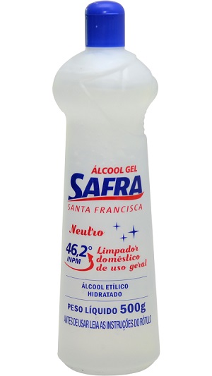 ALCOOL EM GEL 46,2 G 500G SAFRA NEUTRO 