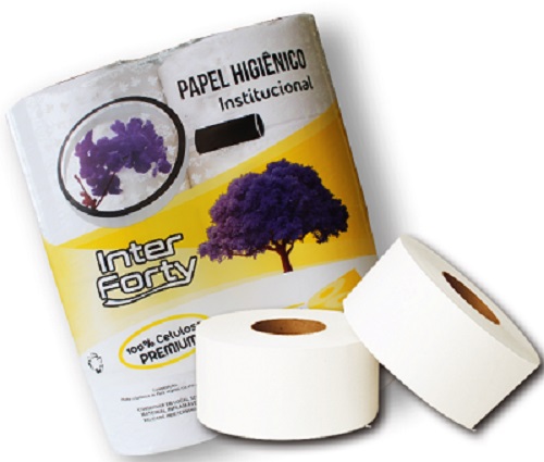 PAPEL HIGIENICO ROLAO 300M INTERFORTY 100% CELULOSE