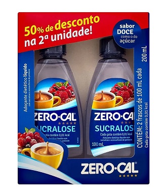 ADOÇANTE ZERO CALL LIQ SUCRALOSE KIT 2X100ML