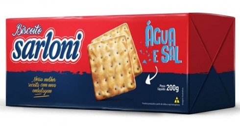 BISCOITO SARLONI 200G ÁGUA E SAL