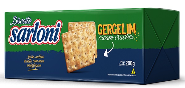 BISCOITO SARLONI 200G CREAM CRACKER GERGELIM