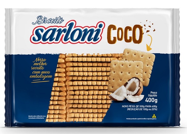 BISCOITO SARLONI 400G COCO