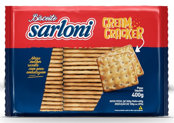 BISCOITO SARLONI 400G CREAM CRACKER TRADICIONAL