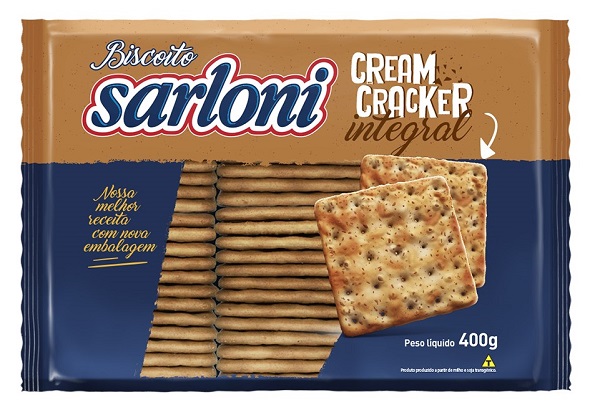 BISCOITO SARLONI 400G CREAM CRACKER INTEGRAL