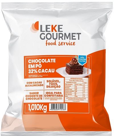 CHOCOLATE EM PO 32% LEKE GOURMET 1,010KG PACOTE