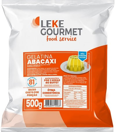 GELATINA LEKE GOURMET 500G ABACAXI