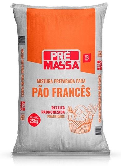 TRIGO 25KG MISTURA PRE MASSA PAO FRANCES COM FERMENTO